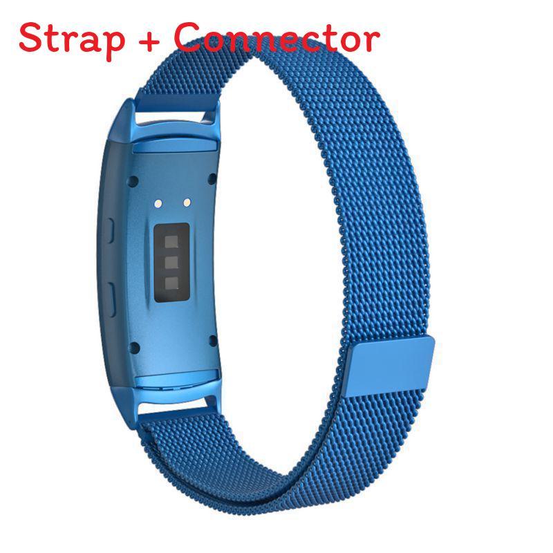 Gear Fit2 Sm R360 Magnetic Clasp Stainless Steel Mesh Band For Workout And Daily Wear