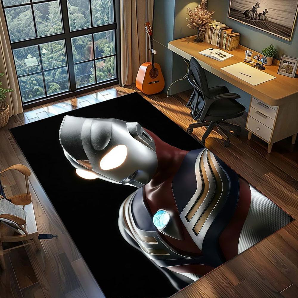 Ultraman Tiga Carpet for Living Room Bedroom Home Decor Cool Movie Mat Play Floor Mat