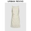 UR2026 Women's Polka Dot Pleated Boat Neck Dress