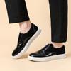 Fashion Slip on Outdoor Casual Shoes Low Top Lazy Shoes Non Slip Walking Loafers Moccasins for Male New Leisure Men Pu Leather Flats