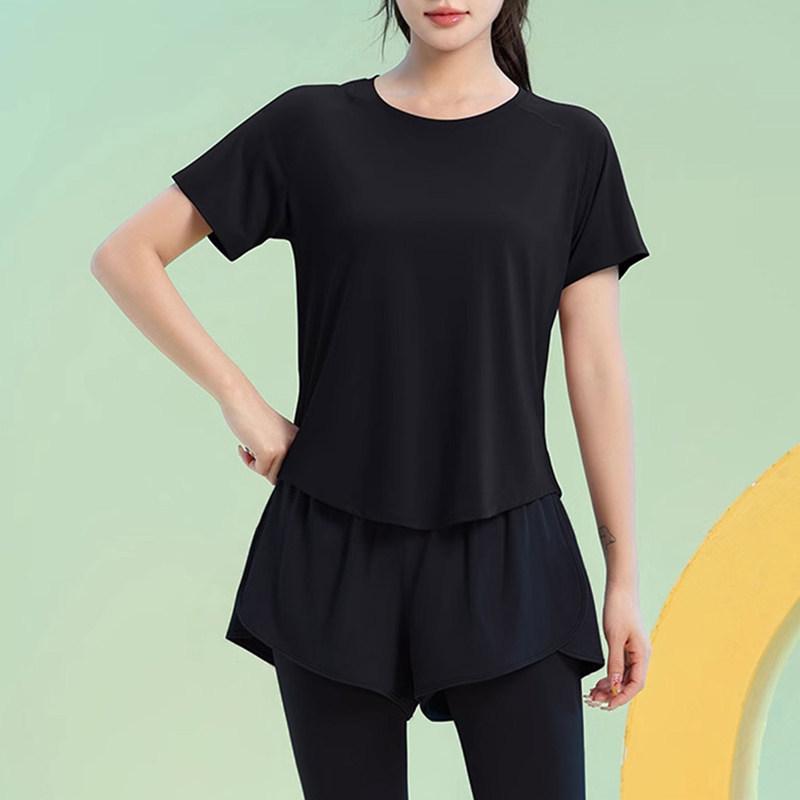 Women's Quick-Dry Short Sleeve Gym & Yoga Set