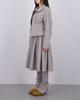 Loaegsyueol Fleece Midi Warmer Skirt_Melange Gray
