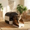 Anti Tracking Cat Litter Ramp with Drawer Adjustable Height Cat Litter Catcher  for Cat House