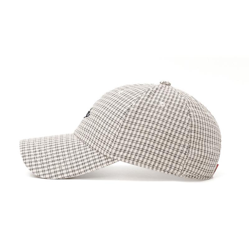 Plaid Cap Women's Spring Summer Letter Embroidered Baseball Cap Sunscreen Hat