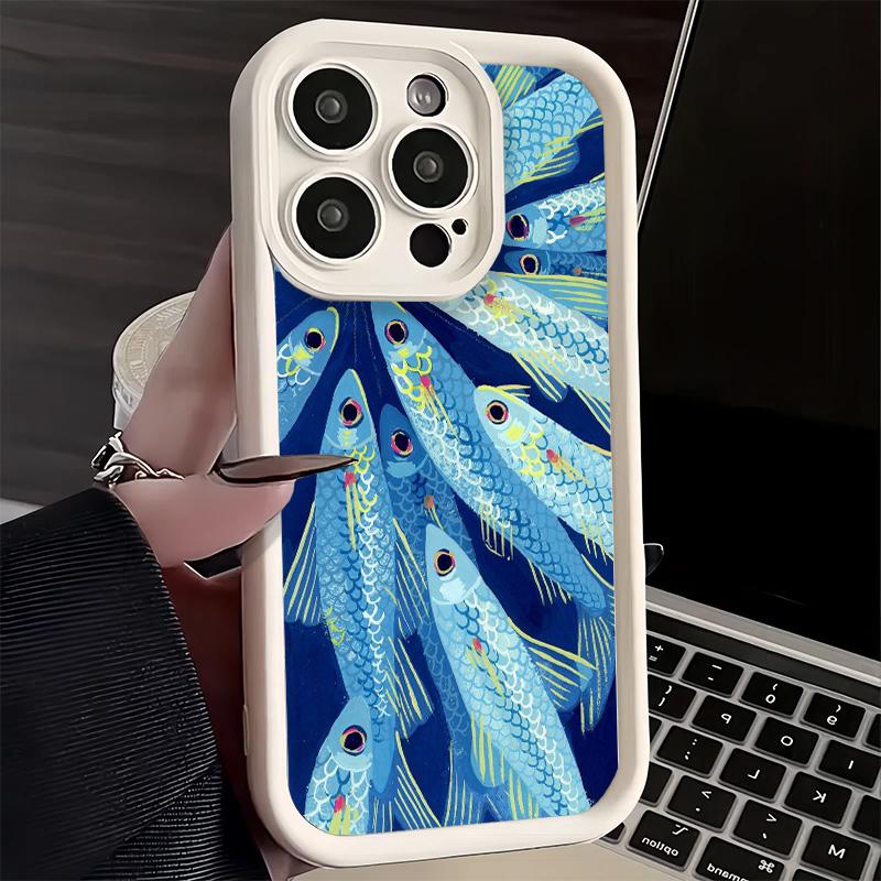 

Phone Case for iPhone 17 Air 16E 15 16 Pro Max Discounted Salted Fish Cover 14 Plus 13 12 Mini Soft Shell Silicone Fundas iPhone 15 Pro Max