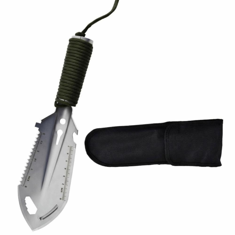 Multifunctional Camping Trowel Portable Engineer Shovel Multitool Multifunction Shovel  Hiking белый