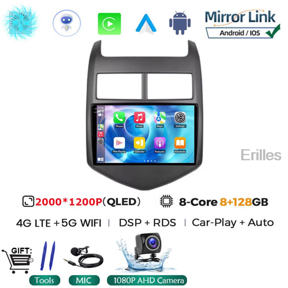 5G 2din Android 14 Car Radio Multimedia Player For Chevrolet Aveo 2 Sonic T300 Autoradio CarPlay Navigation GPS
