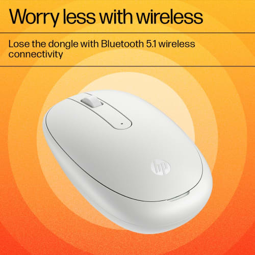 Hewlett-Packard (HP) HP Wireless Mouse Wireless Mouse HP 240 Thin Bluetooth5.1 Wireless Optical White White