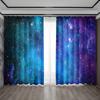 2PC Home Decoration Curtains   Dark Blue Forest Night View   City Night View Pattern Decoration Background   Modern Printed Curtain