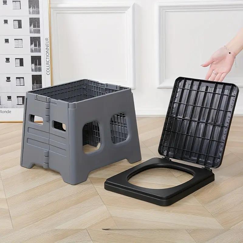 Camping Folding Toilet Movable Car Toilet Bucket Car Emergency Self-Driving Travel Portable Outdoor Toilet Portable Trash Can