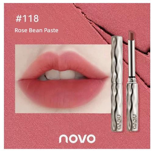 Novo Lipstick Recommended by Niche Brands Earthy Red-Brown, Vintage True Red, Deep Bean Paste Color, Vermilion Orange