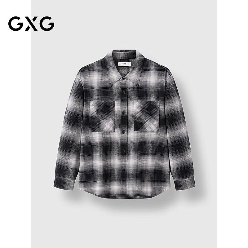 GXG Men s Plaid Casual Long-Sleeve Shirt L