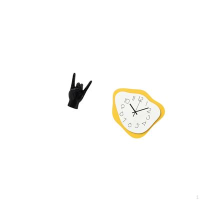 Creative Hand Sculpture Timepiece Modern Ornament for Apartment Bedroom Restaurant Office Holiday