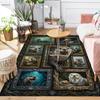 Otter Portrait Compilation Pattern Rug Floor Mat for Living Room or Bedroom Soft and Comfortable Carpet a Gift for Birthday and Holiday.