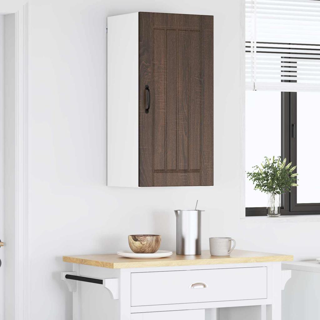 Wall Cabinet LUCCA Brown Oak 40 x 31 x 80 cm Particleboard