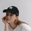 Sky Ribbon Embroidered Signature Cap Black