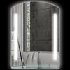 Bathroom Mirror with LED Lighting, Elegant and High-Quality, Glass, Aluminum, Plastic, 50L X 12W X 70H Cm