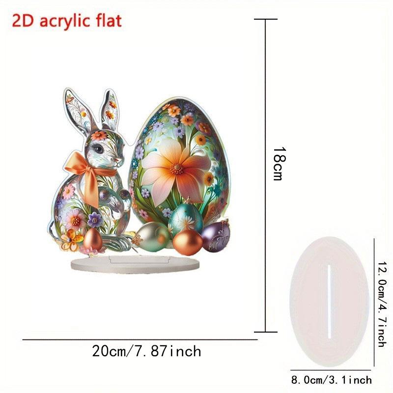 Easter Bunny Colored Egg Acrylic Ornament - Home Festival Decoration