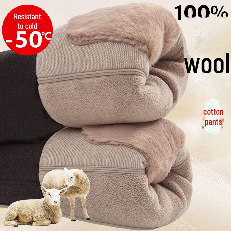 

Мужские брюки из очень плотной шерсти и хлопка с бархатной подкладкой для зимнего тепла 2XL чёрный