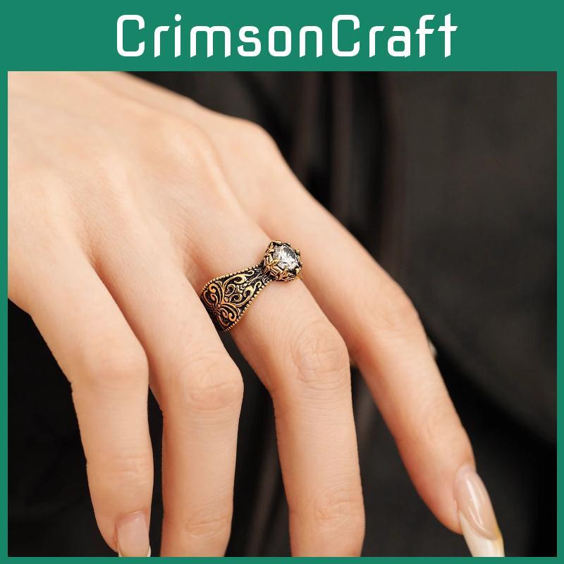 High-End Retro Zirkonia Offener Ring Für Damen Modisches Und Einzigartiges Design