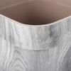 Wood Grain Trash Can Environmental Protection PP Home Living Room Bedroom Kitchen Garbage Bin Wastebasket Container