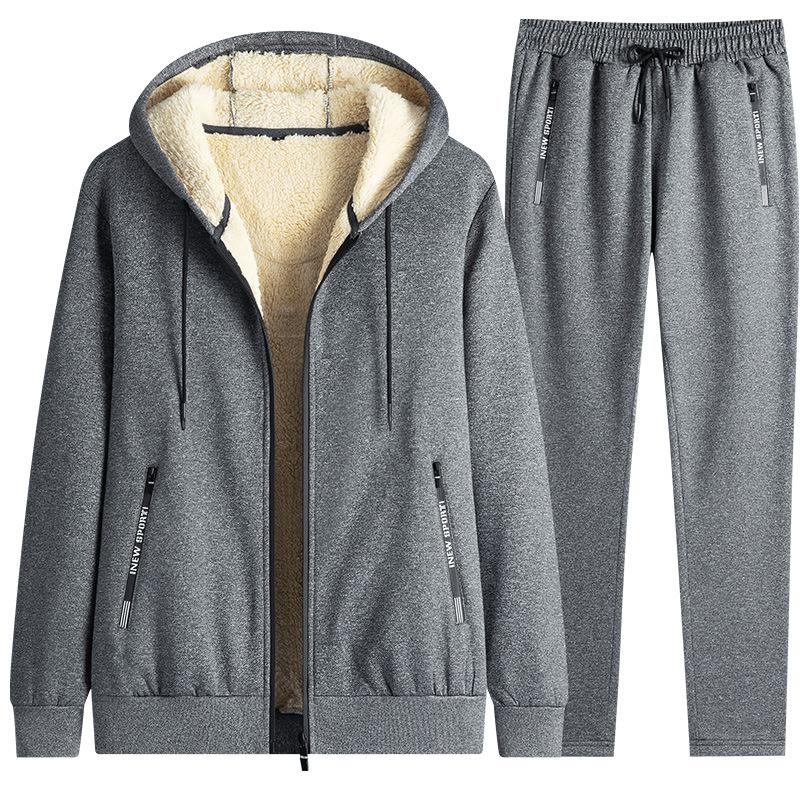 Men’s Fleece Lined Casual Tracksuit Set