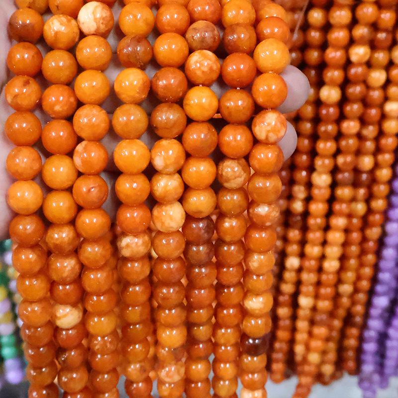 Natural Stone Crystal Beads: Round Beads for Jewelry - Colored Necklaces, Bracelets, Pendants DIY Accessories