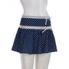 Retro Polka Dot Bow Lace Trim A-line Skirt - Summer Slimming Style