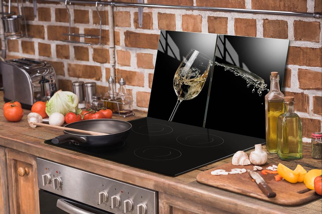 SZKLANA PŁYTA OCHRONNA NA KUCHENKĘ 85x52 WINO