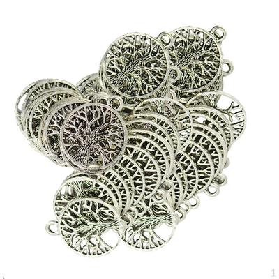 60 sztuk Life Round Charms Hollow Pendant Zinc Alloy Lot