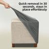 Durable Solid Color Jacquard Ottoman Cover Velvet Elastic Square Stool Cover T-Shape Soft Footrest Slipcover Living Room