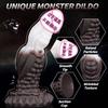Alien Dildo Liquid Silicone Anal Plug Toy SM Unisex Particle Bead Masturbator