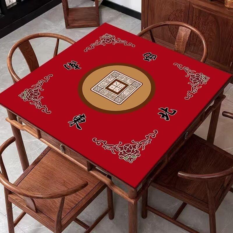 New Chinese Mahjong Table Mat, Household Silent Silent Mat, Dirt-Resistant And Easy To Take Care Of Countertop, Crystal Velvet Playing Card Table Mat