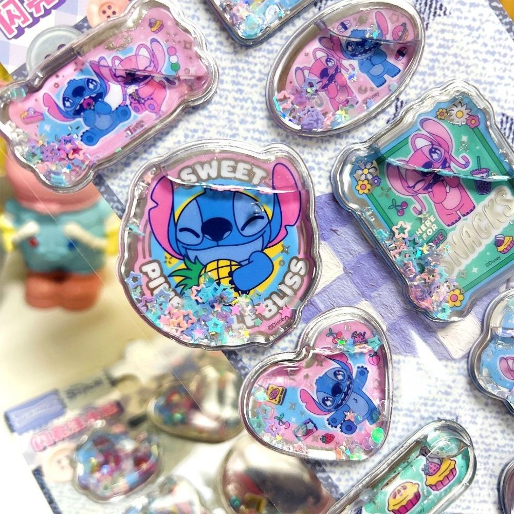 Disney Stitch 3D Shake Stickers DIY Notebook Album Diary Handbook Decorations Cute Anime Stationery for School Students
