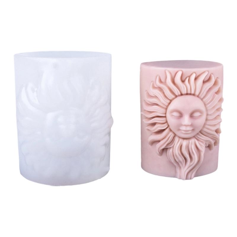 Goddess Candle Silicone Molds for Epoxy Resin Candle Soap Embossed Goddess Cylinder Silicone Molds for Home Decoration