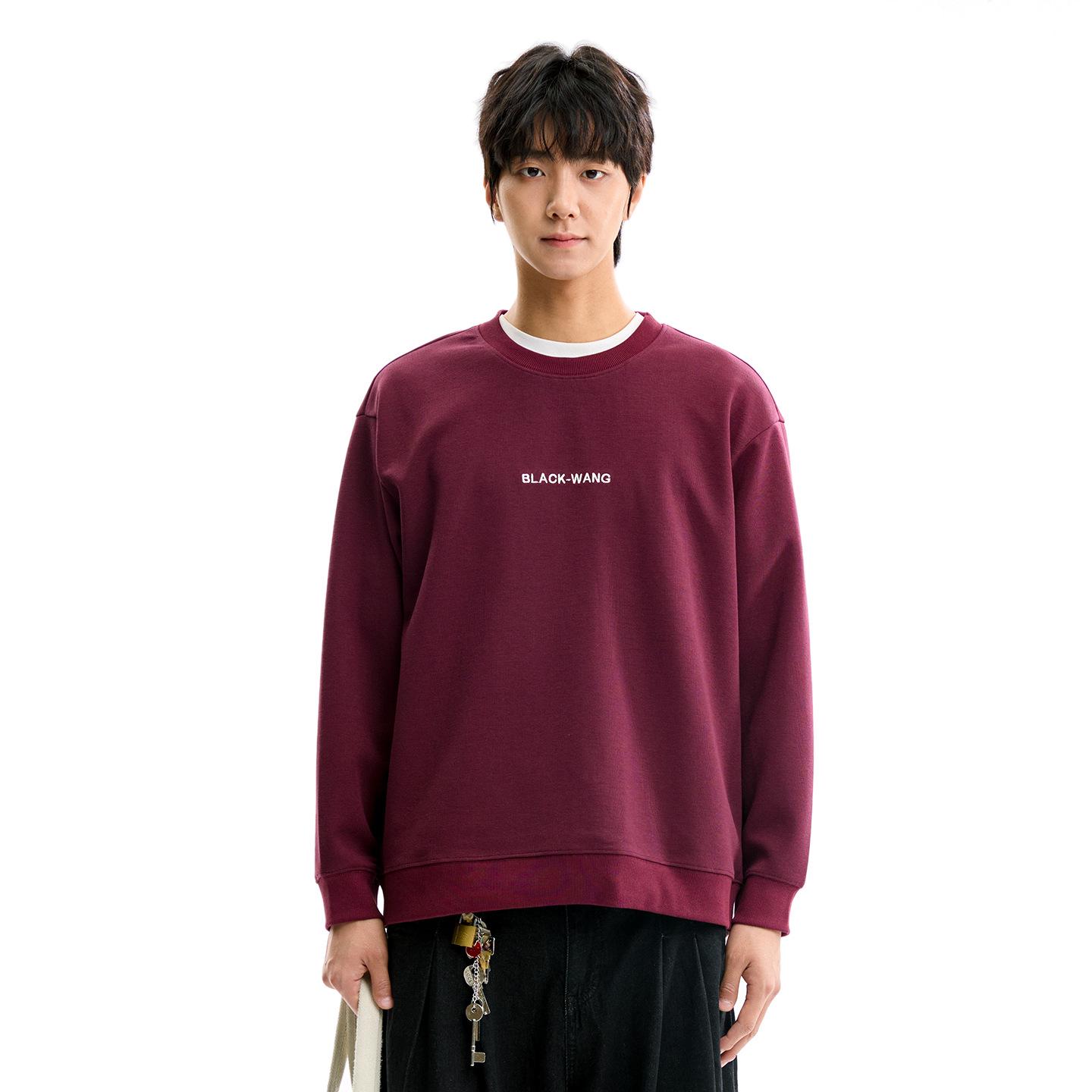 

Men s Textured Embroidery Hoodie, Loose Fit - Royal Blue & Wine Red, With Hang Tag 2XL вина червоного кольору