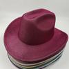 Silberfarbener Glitzer Cowboyhut Western cowboy Männer und Frauen Retro Party Bühnenparty Cowboyhut Outdoor Ritterhut Großhandel