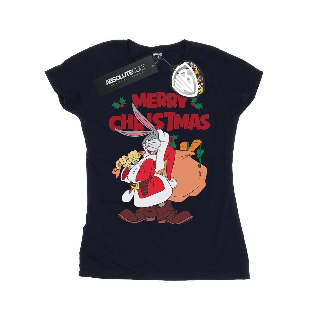 Looney Tunes Womens/Ladies Santa Bugs Bunny Cotton T-Shirt