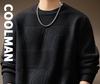 Men's Plus Size Retro Textured Sweater - Thickened Round Neck Pullover for Autumn/Winter