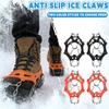 - Crampons de Tração para Gelo, Coberturas para Sapatos de Neve com Pegada Superior e Tachas de Aço Inoxidável, Calçado de Inverno para Gelo, Neve e Superfícies Congeladas, Fácil de Vestir