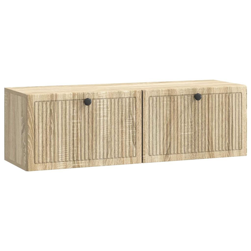 Wall Mounted TV Cabinet in Sonoma Oak 98 x 31 x 30 cm