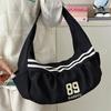 Oxford Cloth Nylon Shoulder Bag Korean Style Half Moon Bags Portable Sports Handbag  Travel