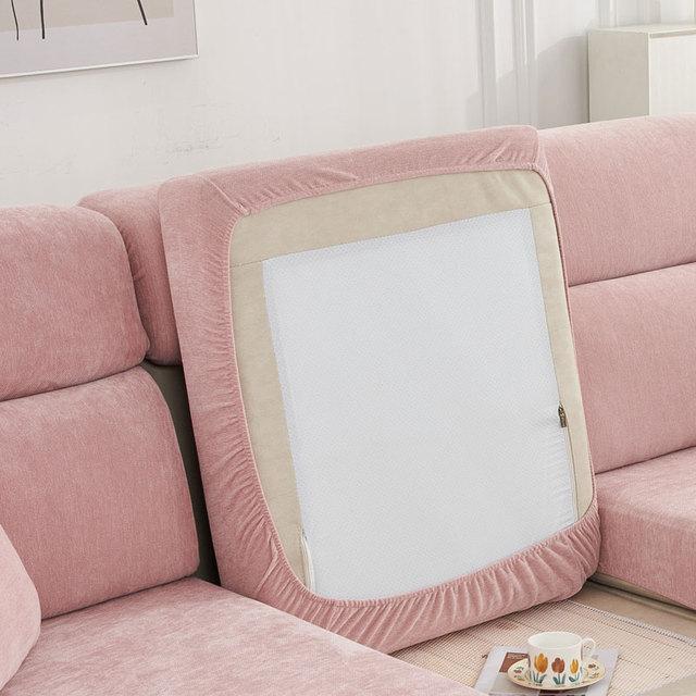 Eifloy High Stretch Seat Cushion Cover Individual Cushion 2 3 4 Seats Couch Slipcover Chenille Furniture Protector For Cats Kids