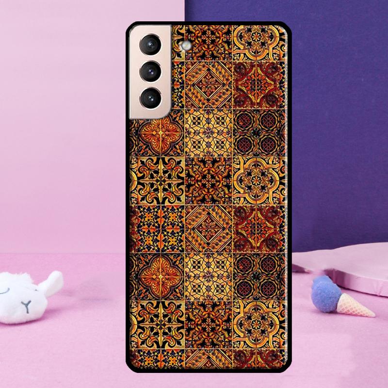 Moroccan Tile Phone Case For Samsung Galaxy S25 Ultra S24 Ultra S9 S10 S20 S21 S22 Plus S23 S24 FE Cover
