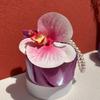 Fabric Flower Knot Bag Satin Silk Orchid Handbag Jewerly Packaging Box Wedding Candy Bag