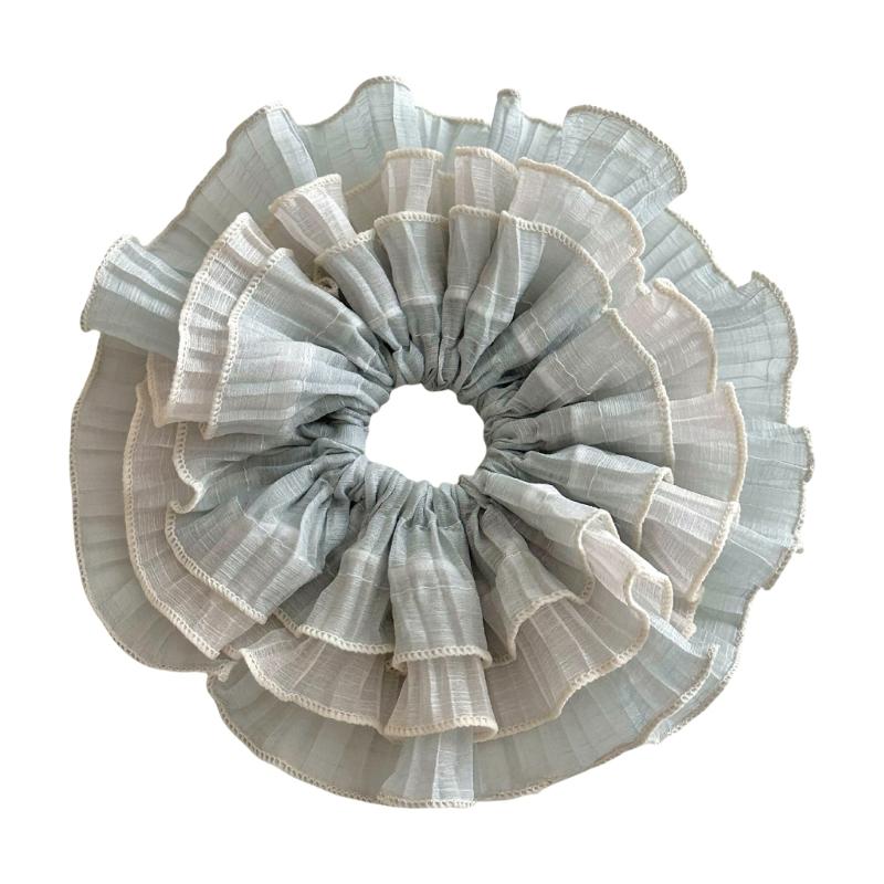 

Lace Hair Rope Hair Bun Scrunchies Elastic Hair Rope Big Hair Scrunchy Vintage HairBands Female Accessories синий