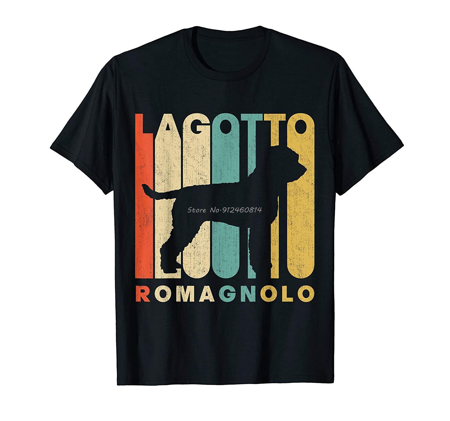 

Vintage Retro Style Lagotto Romagnolo Silhouette T-Shirt Men Cotton O-neck Tshirt Hip Hop Tees Streetwear Harajuku 3XL