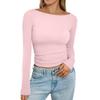 Women's Fashion Casual Slim Long Sleeve Bottom Shirt Outerwear Tops