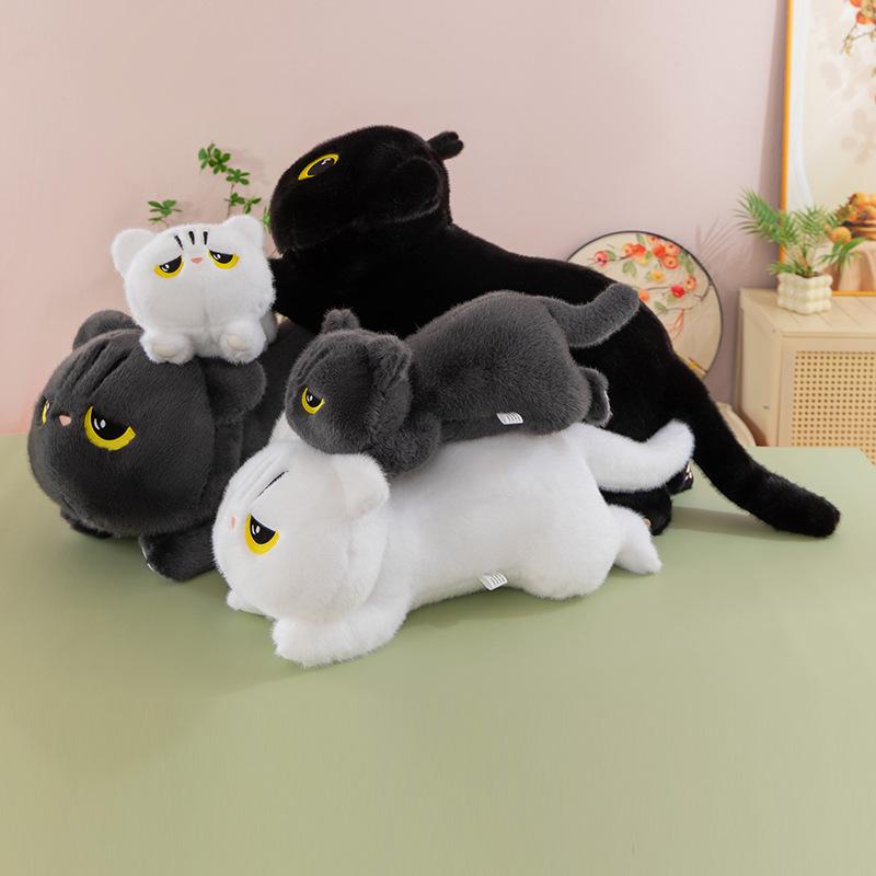 Long Cat Soothing Plush Toy Pillow for Girls - Children's Bed Hug Cushion, Gift Idea