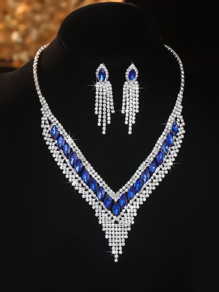 Alloy Necklace Set - Fashionable Banquet Jewelry Chain For Women - Bridal Wedding Jewelry Set